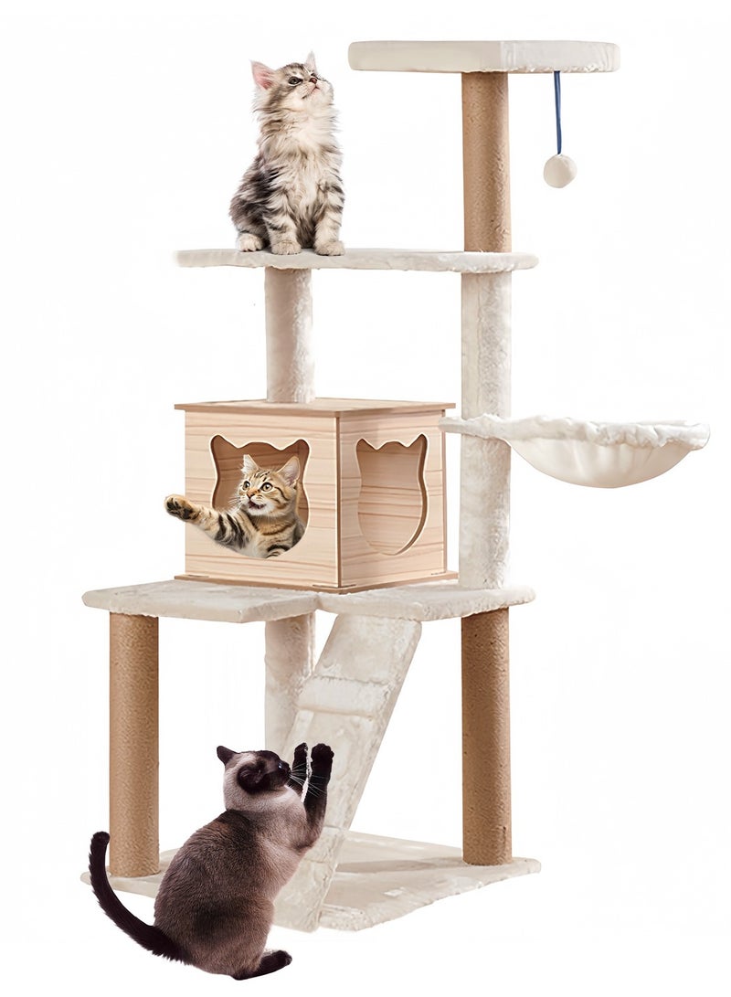 Kidle Cat Tree Cat Climbing Frame Cat Tower Cat Toys for Kittens Cat House Activity and Rest - Image 1